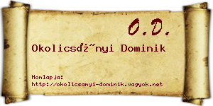 Okolicsányi Dominik névjegykártya