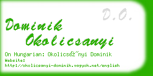 dominik okolicsanyi business card